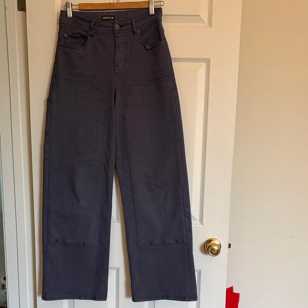 Toad&Co Wide-Leg Utility Jeans in light blue